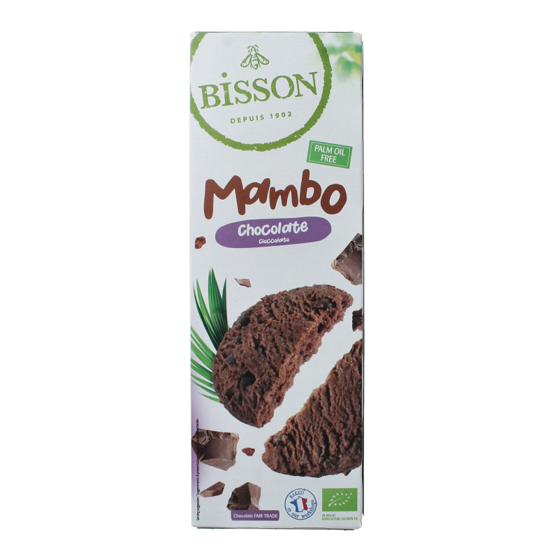 Bisson Chocolade zandkoekjes met stukjes chocola bio 150.00 Gram