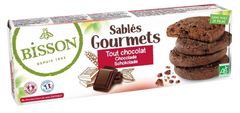 Bisson Chocolade zandkoekjes met stukjes chocola bio 150 Gram