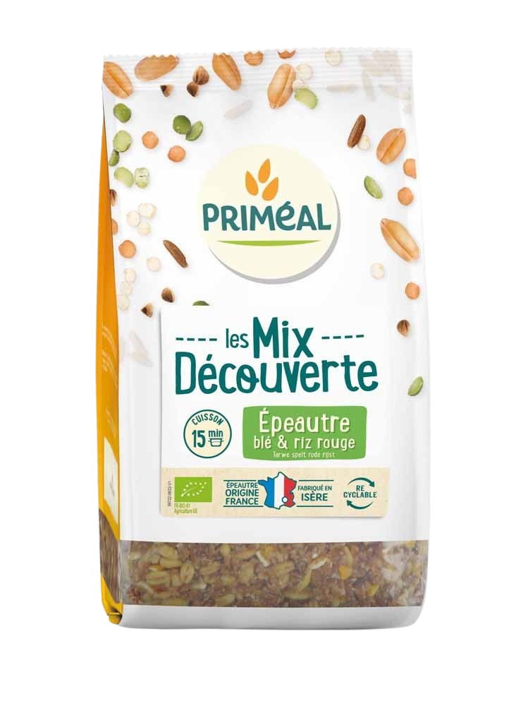 Primeal Granenmix tarwe spelt rode rijst bio 400 Gram