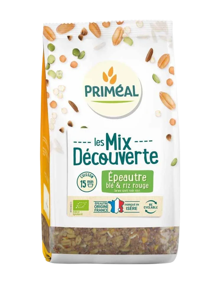 Primeal Granenmix tarwe spelt rode rijst bio 400 Gram