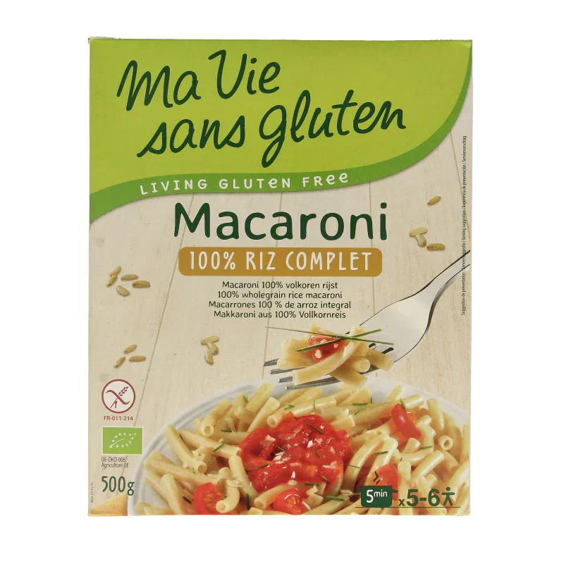 Ma Vie Sans Macaroni van volkoren rijst glutenvrij bio 500 Gram