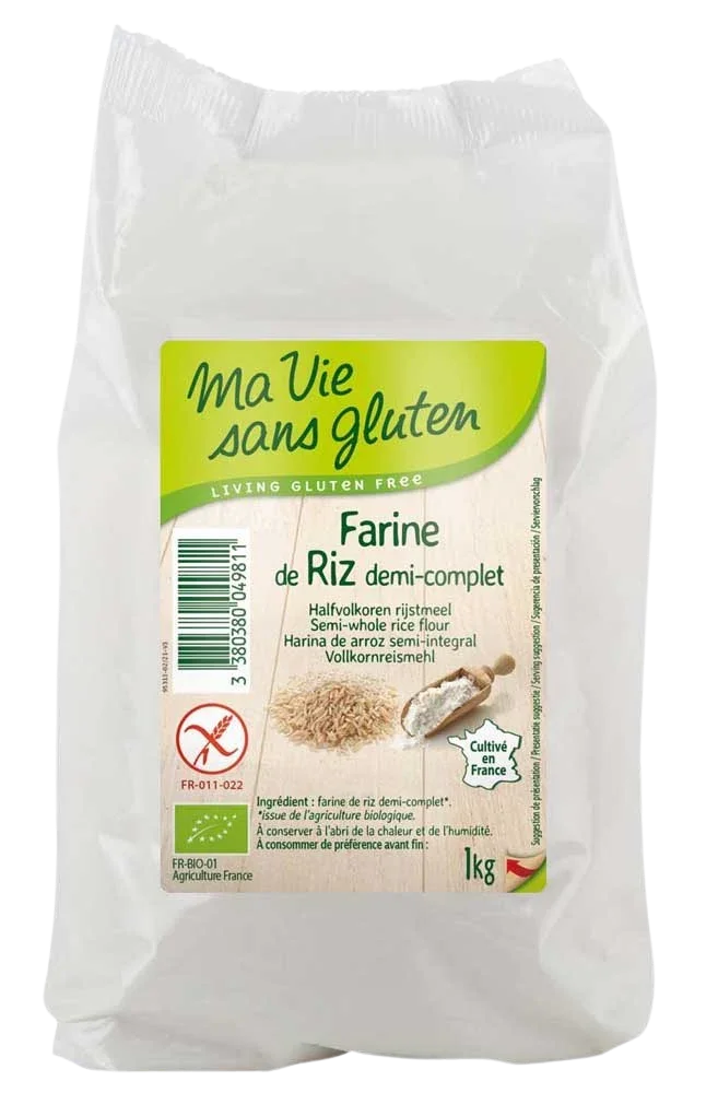 Ma Vie Sans Rijstmeel halfvolkoren glutenvrij bio 1 Kilogram