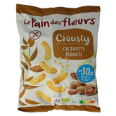 Pain Des Fleurs Chips gepoft pinda -30% zout glutenvrij vegan bio 75 Gram