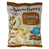 Pain Des Fleurs Chips gepoft pinda -30% zout glutenvrij vegan bio 75 Gram