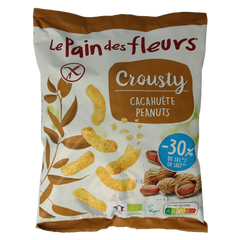 Pain Des Fleurs Chips gepoft pinda -30% zout glutenvrij vegan bio 75.00 Gram