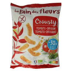 Pain Des Fleurs Chips gepoft tomaat basilicum glutenvrij bio vegan 75 Gram