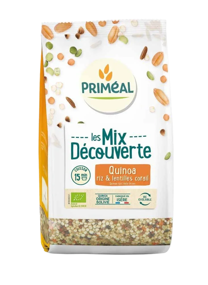 Primeal Mix van quinoa, rijst & rode linzen bio 400 Gram