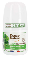 Douce Nature Deodorant roll on mint hervulbaar 50.00 Gram