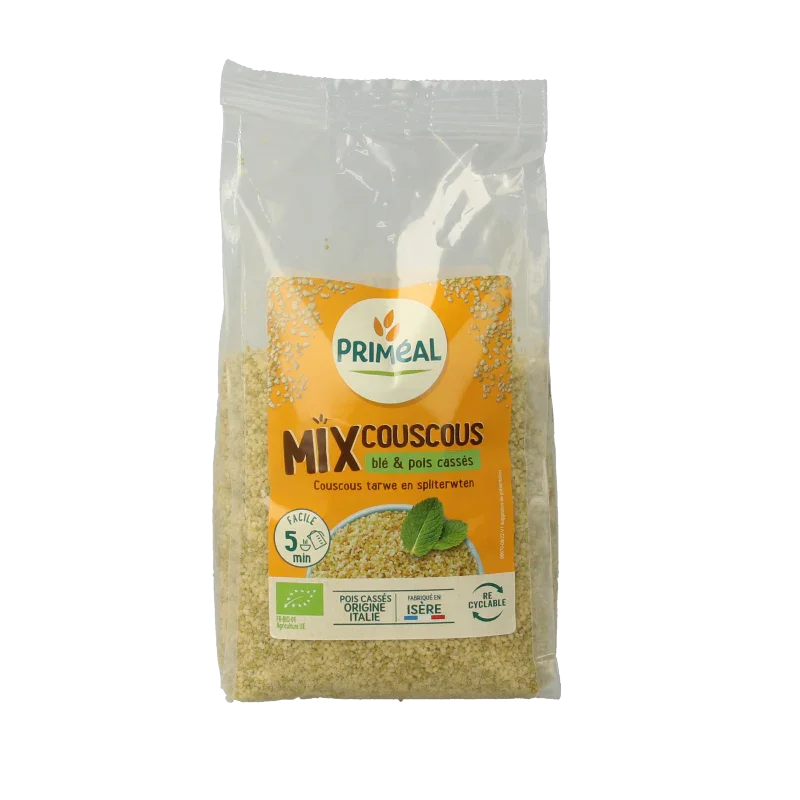 Primeal Couscous tarwe spliterwten bio 400 Gram
