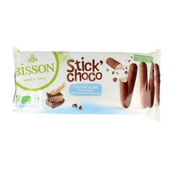 Bisson OP=OP Stick choco melkchocolade bio 130.00 Gram
