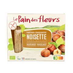 Pain Des Fleurs Krokante crackers hazelnoot glutenvrij bio 150.00 Gram