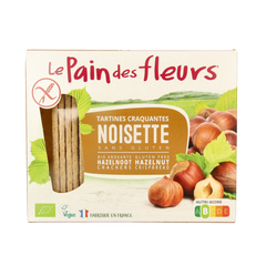 Pain Des Fleurs Op=Op Krokante crackers hazelnoot glutenvrij bio 150.00 Gram