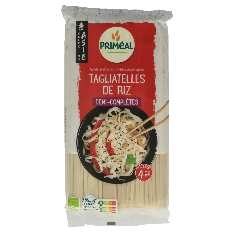 Primeal Rijstnoedels van halfvolkoren rijst bio 400 Gram