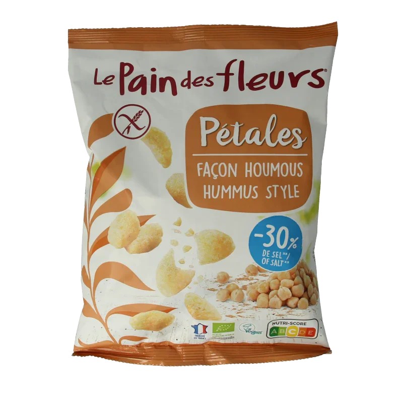 Pain Des Fleurs Chips hummus glutenvrij bio 75 Gram