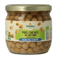 Primeal Kikkererwten zonder toegevoegd zout bio 330.00 Gram