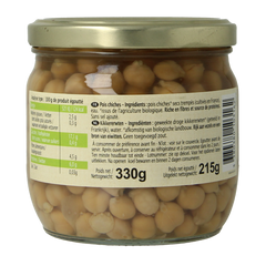 Primeal Kikkererwten zonder toegevoegd zout bio 330.00 Gram
