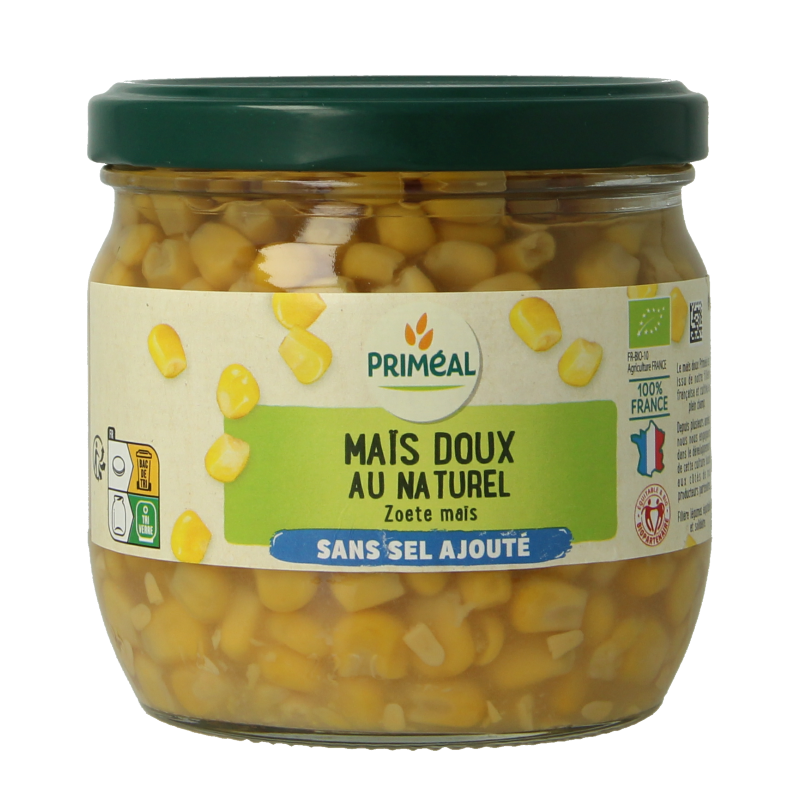 Primeal Zoete mais zonder toegevoegd zout bio 330 Gram