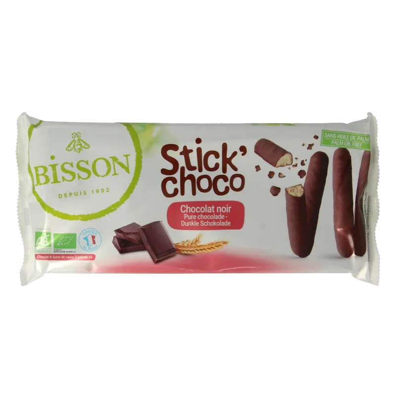 Bisson Stick choco pure chocolade bio 130 Gram