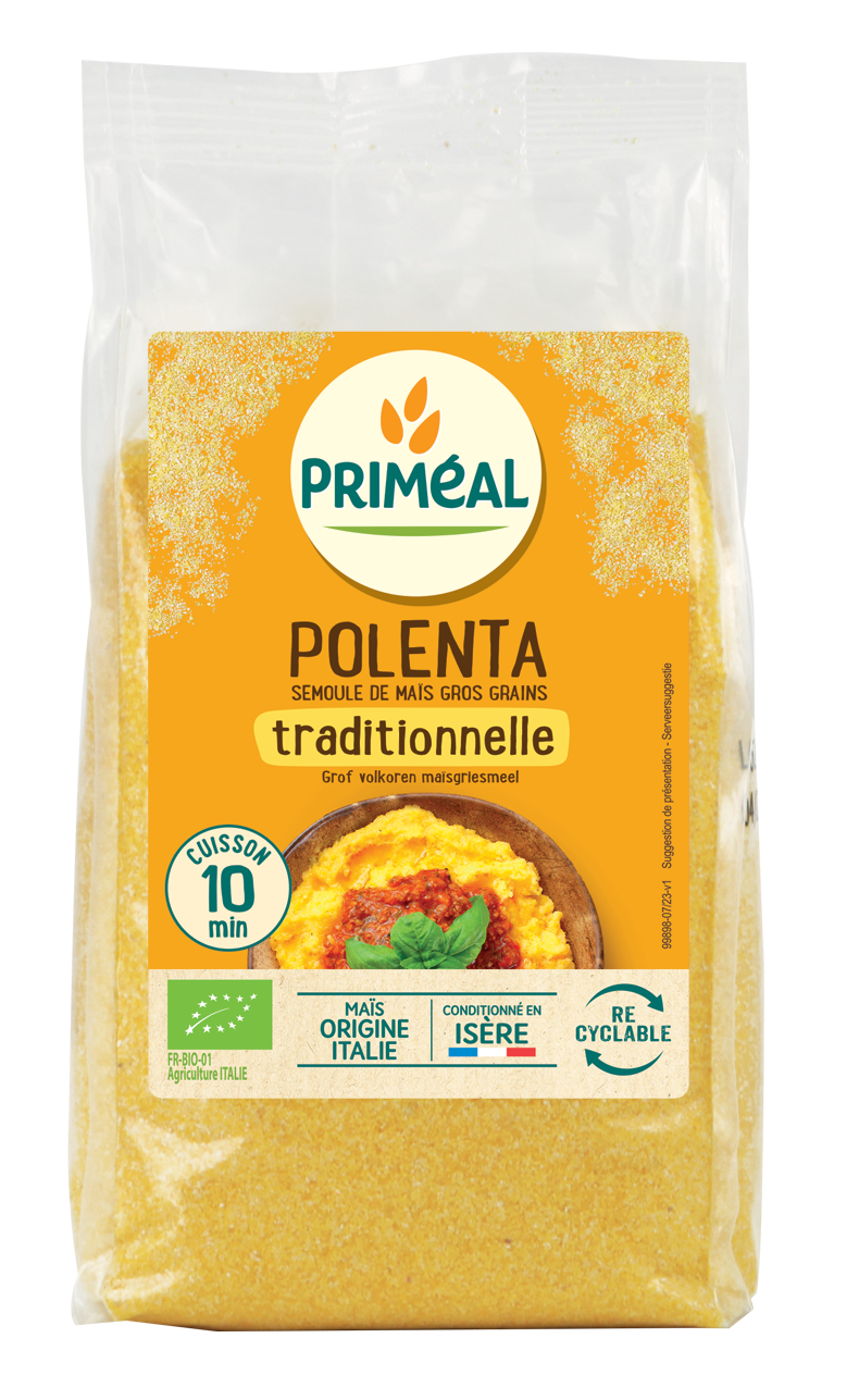 Primeal Polenta - maismeel met grote korrels bio 500 Gram
