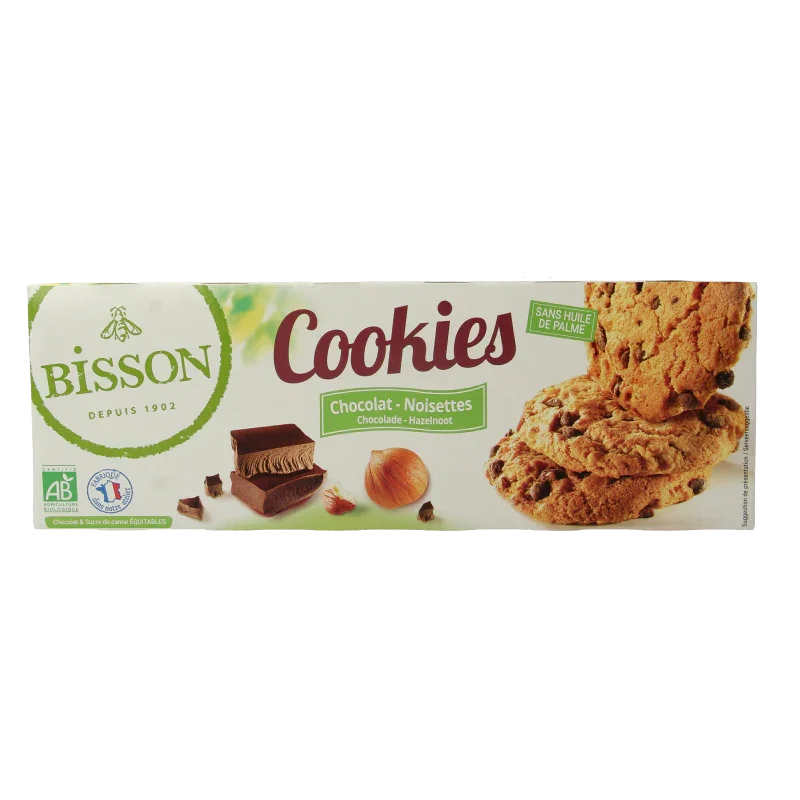 Bisson Choco hazelnoot cookies bio 175.00 Gram