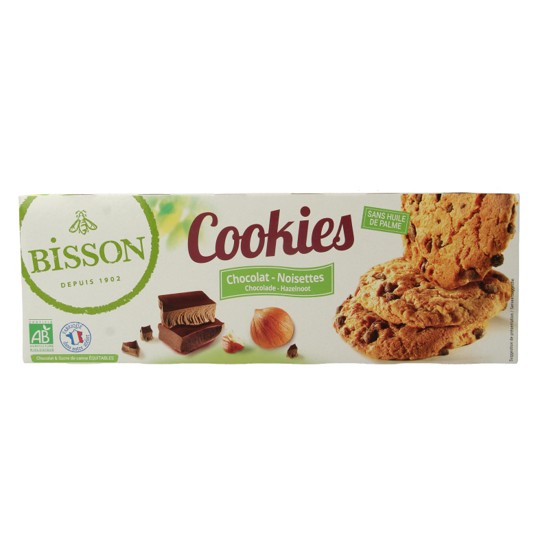 Bisson Choco hazelnoot cookies bio 175 Gram