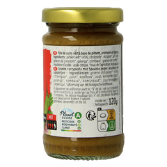 Primeal Groene curry pasta bio 120 Gram