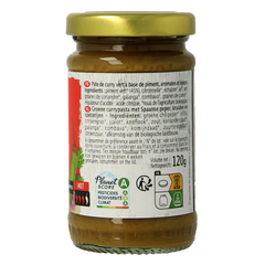 Primeal Groene curry pasta bio 120.00 Gram