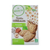 Bisson Zandkoekjes hazelnoot & granen bio 200.00 Gram