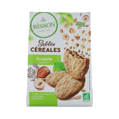 Bisson Zandkoekjes hazelnoot & granen bio 200.00 Gram