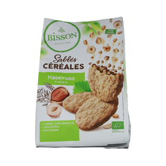 Bisson Zandkoekjes hazelnoot & granen bio 200.00 Gram