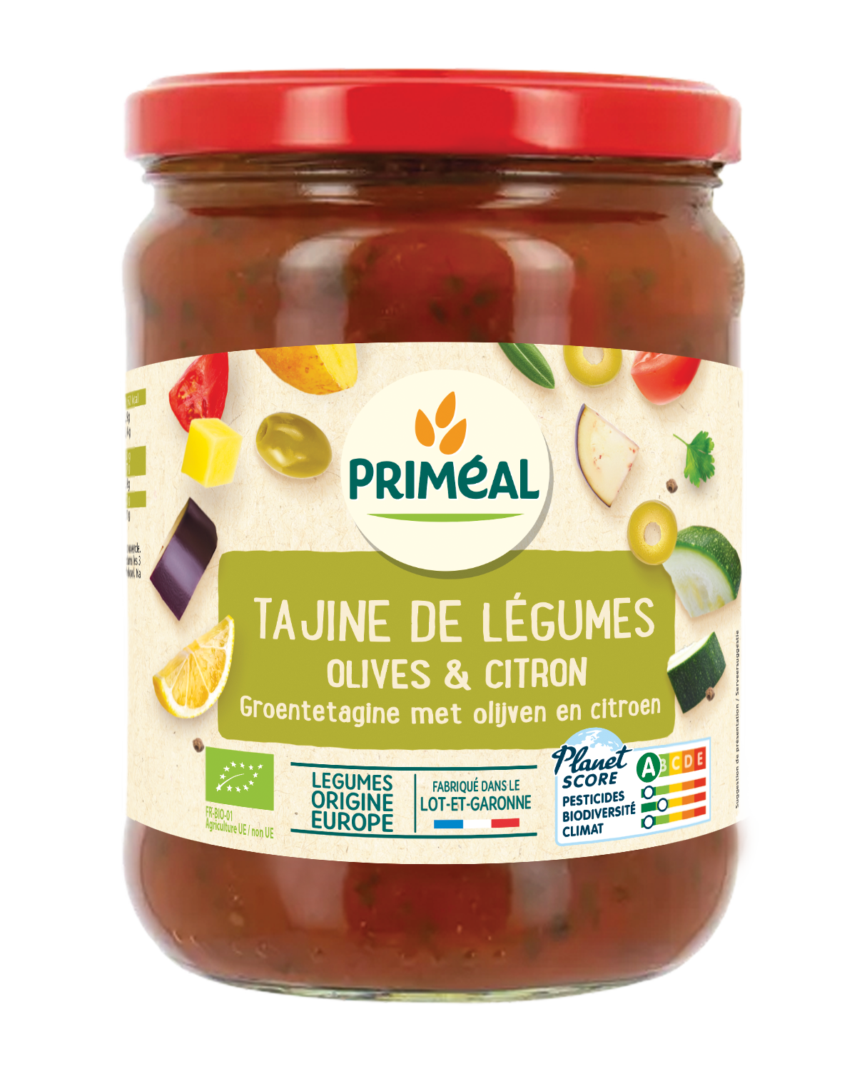 Primeal Groentetagine met olijven en citroen 500.00 Gram