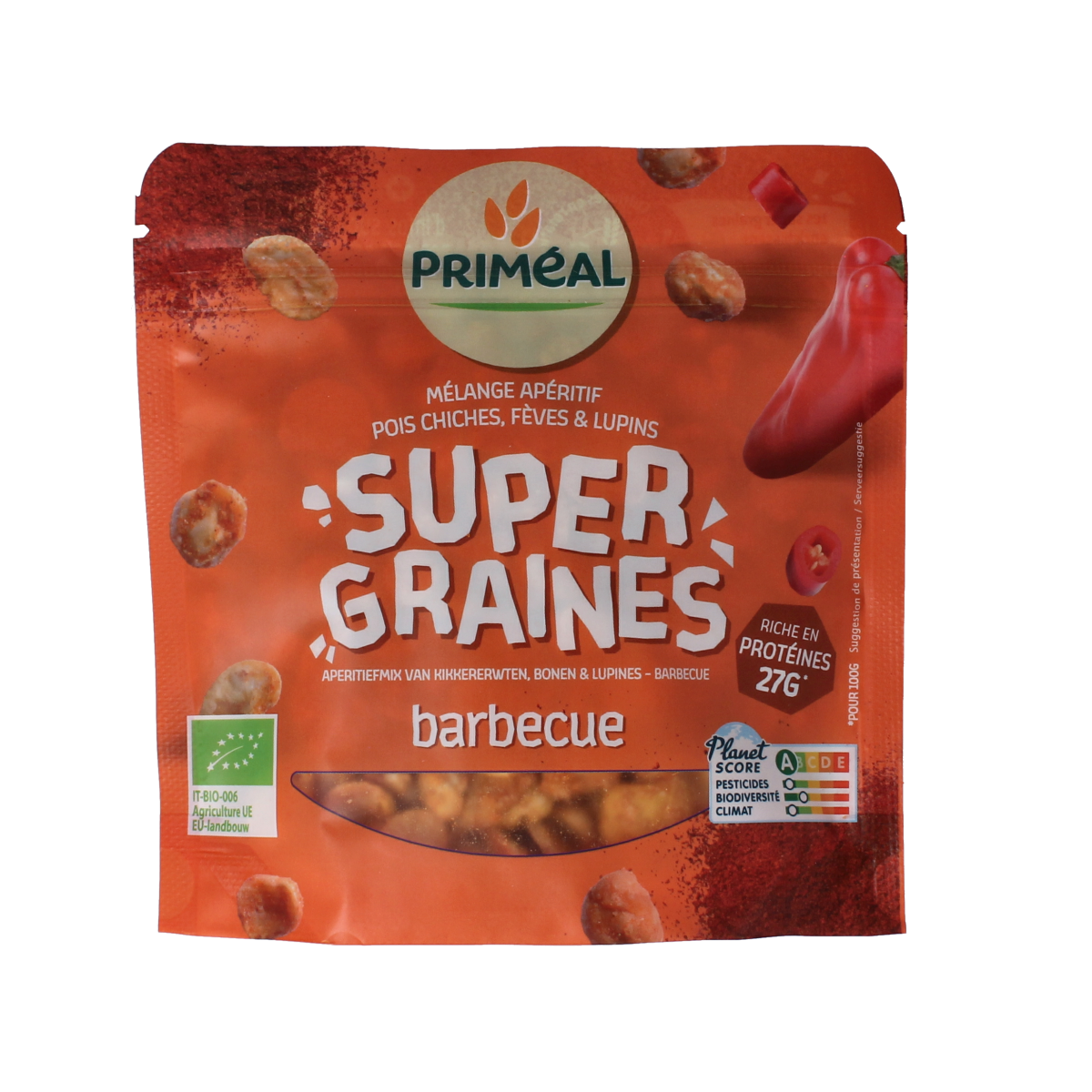 Primeal Kikkererwten, bonen, lupines mix barbecue bio 100.00 Gram