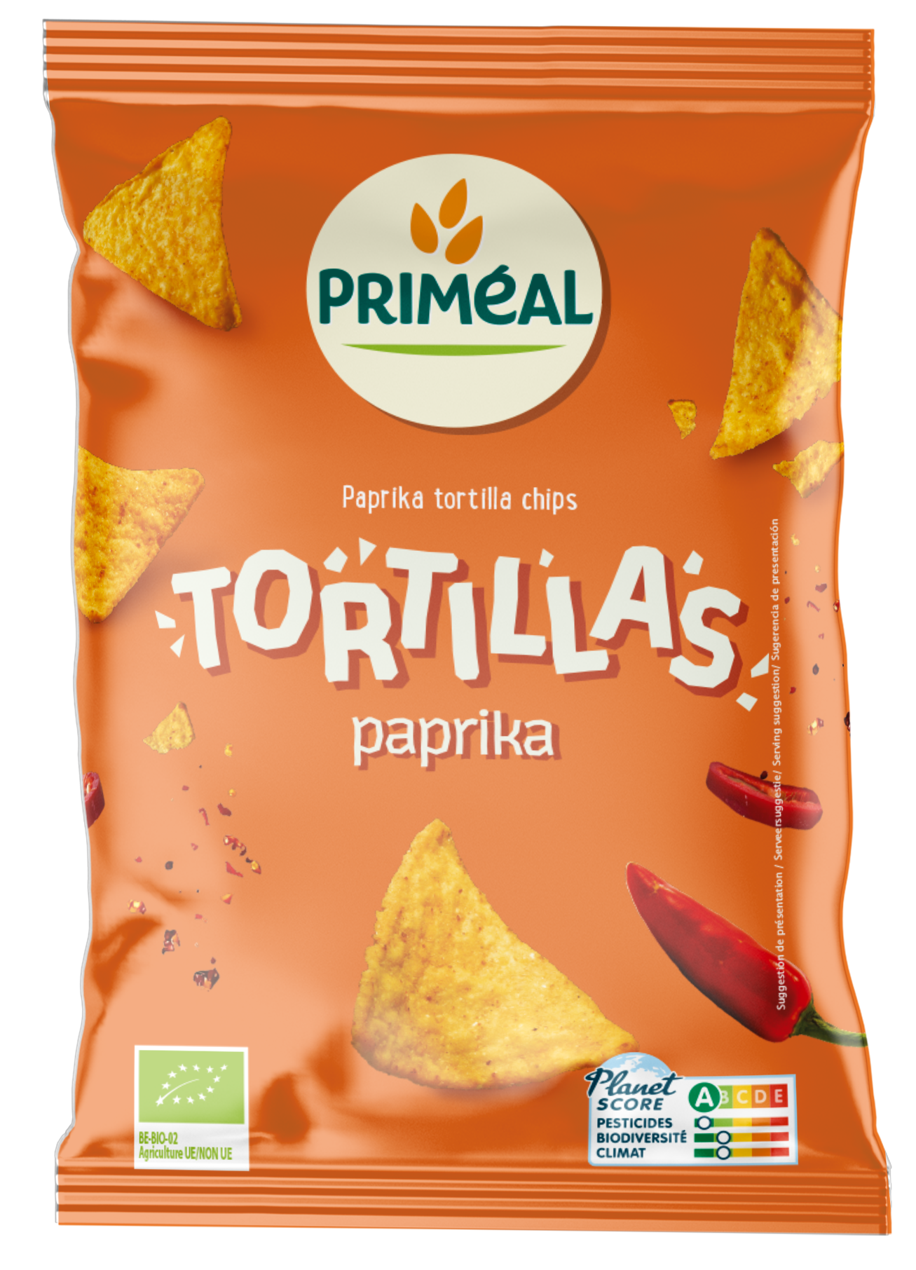 Primeal Paprika tortillas bio 125.00 Gram