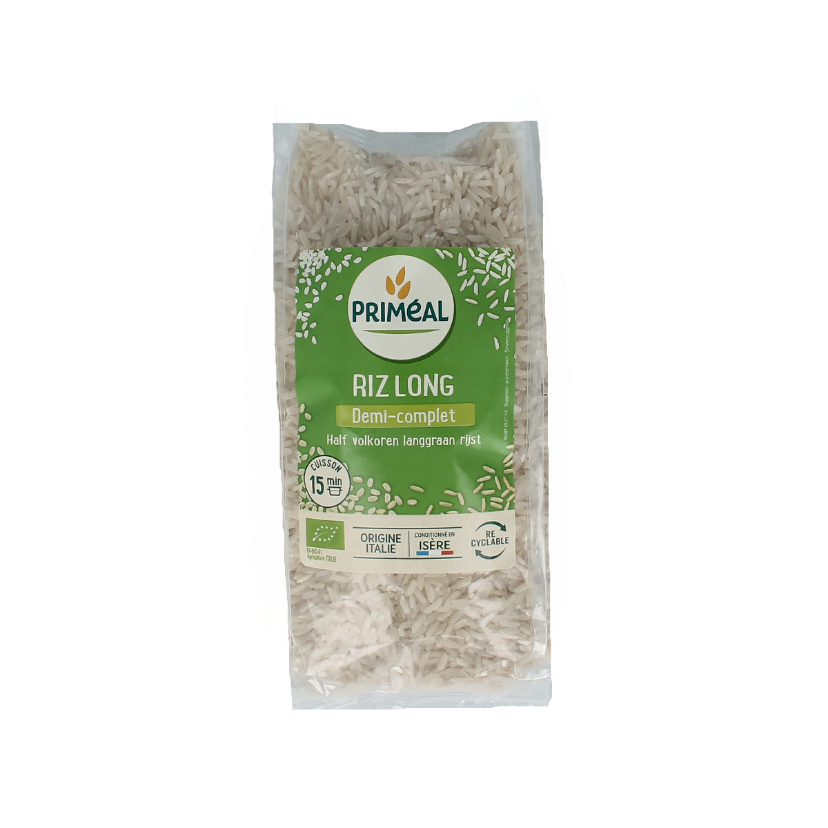 Primeal Halfvolkoren langgraan rijst bio 500.00 Gram