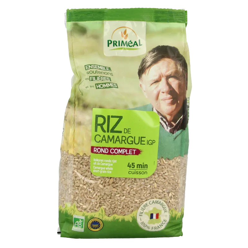Primeal Volkoren ronde rijst camargue bio 1 Kilogram