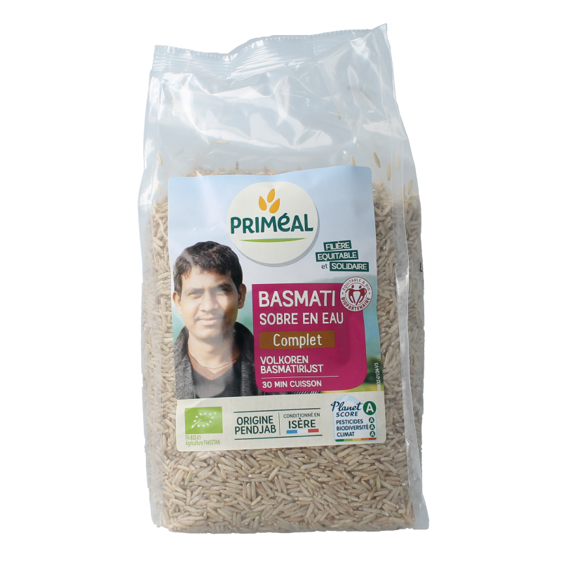 Primeal Volkoren basmati rijst bio 1 Kilogram