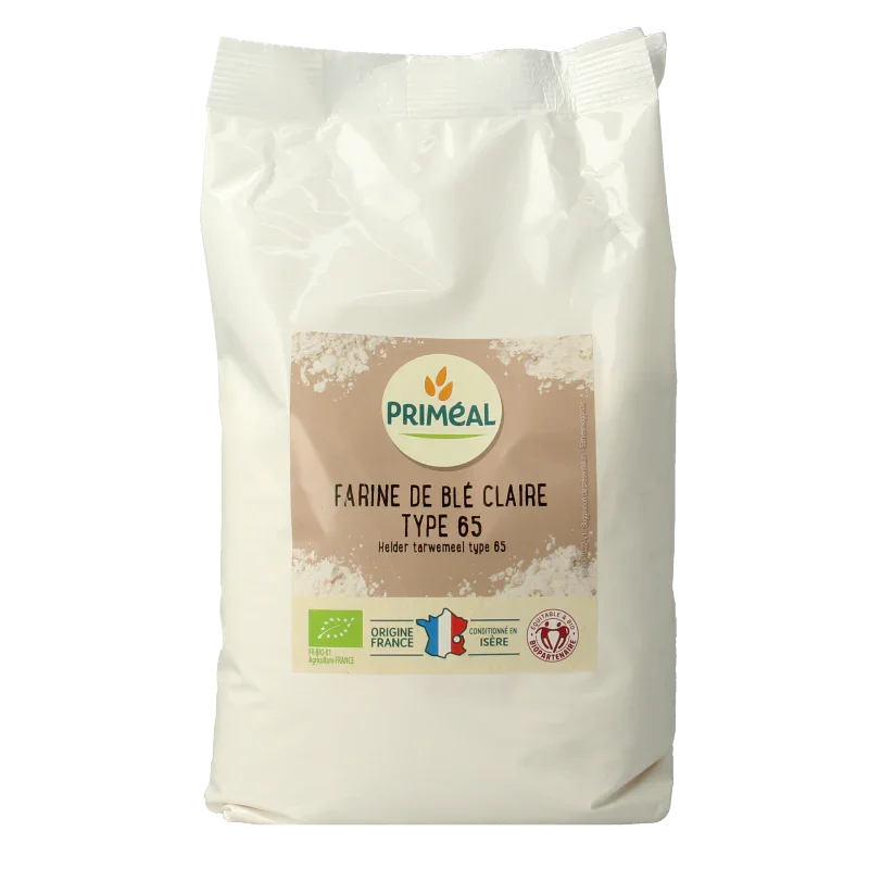 Primeal Tarwemeel helder borsa type 65 bio 1 Kilogram