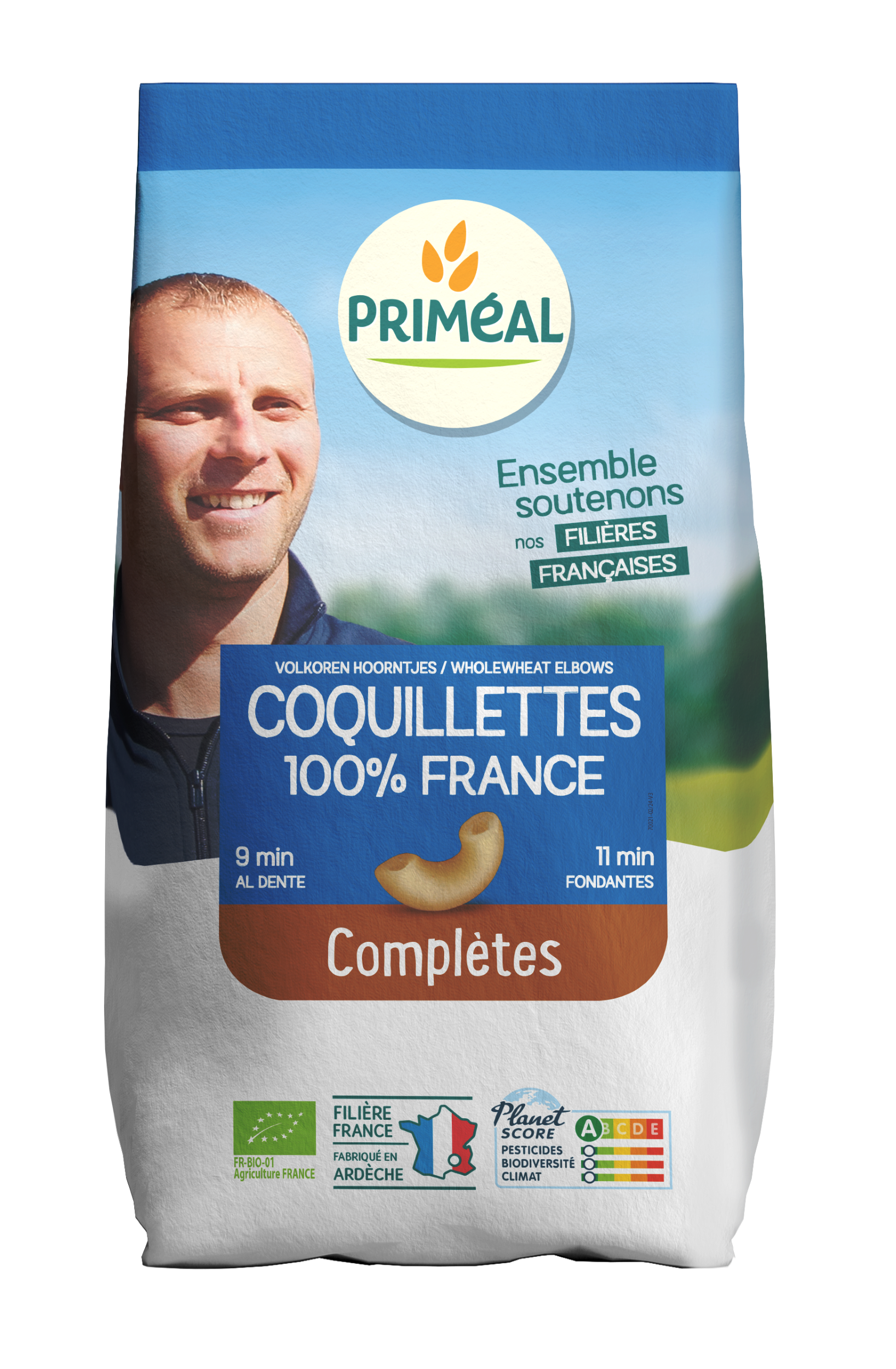 Primeal Volkoren macaroni hoorntjes bio 500.00 Gram