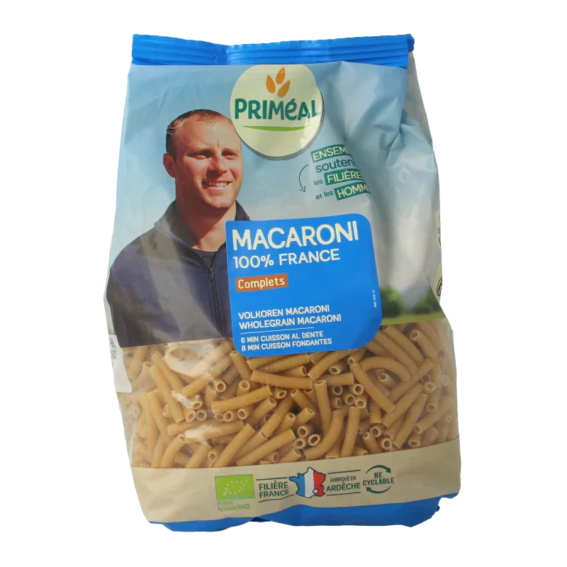 Primeal Volkoren macaroni bio 500 Gram