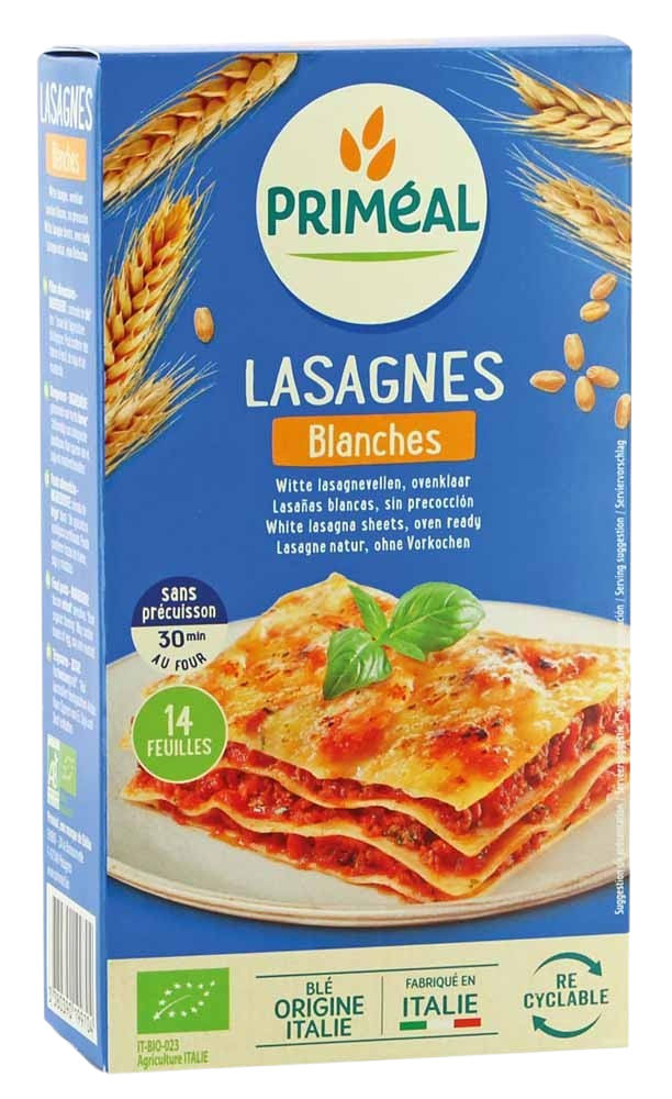 Primeal Witte lasagne bio 250 Gram