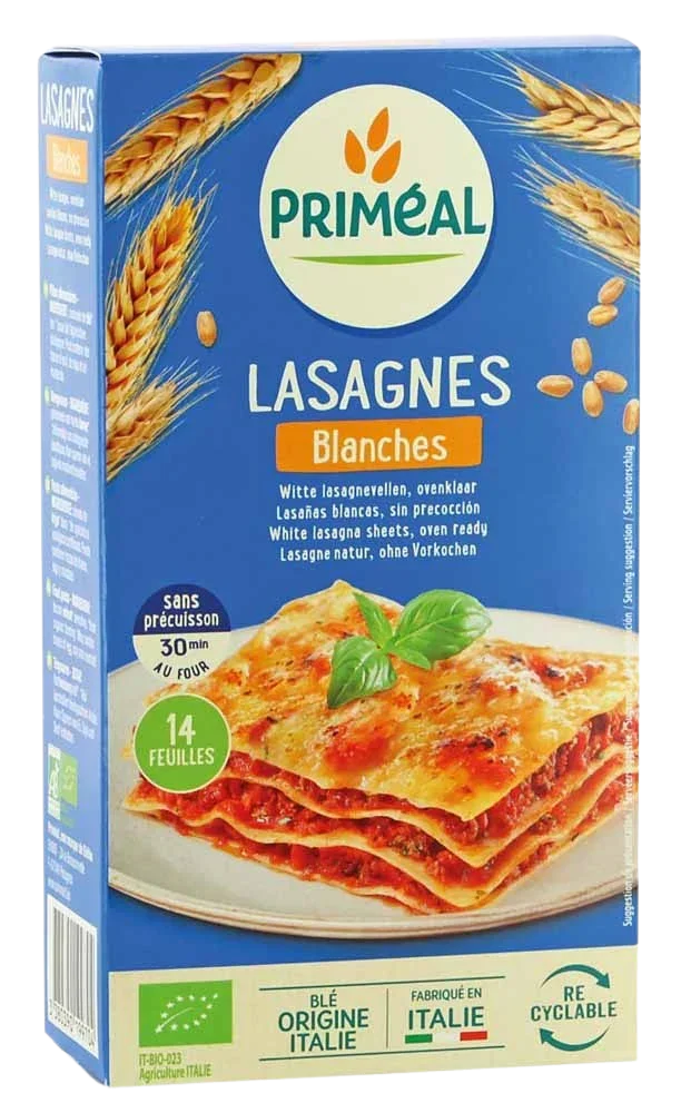 Primeal Witte lasagne bio 250 Gram