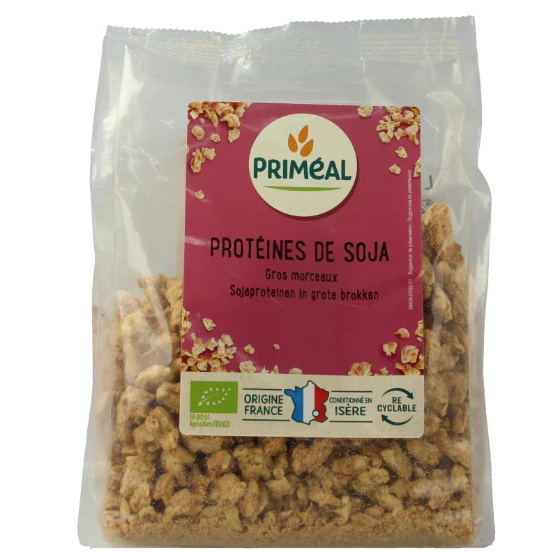Primeal Sojaproteine grote brokken bio 150 Gram