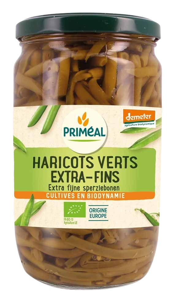 Primeal Haricots verts sperziebonen demeter bio 690 Gram