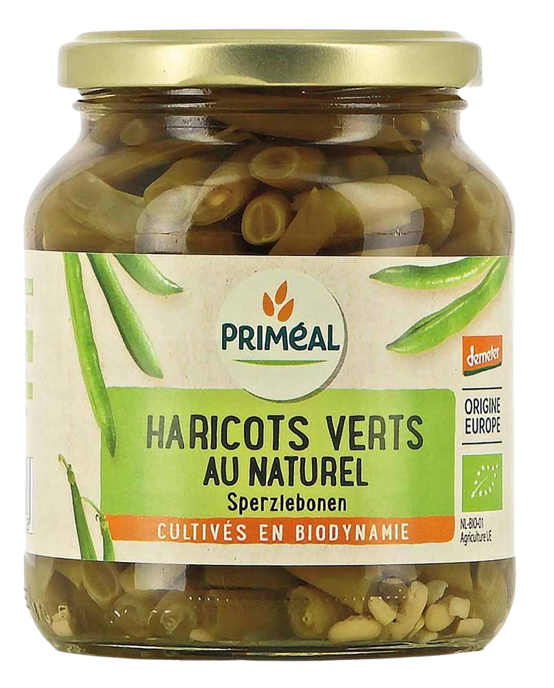 Primeal Haricots verts sperziebonen demeter bio 340 Gram