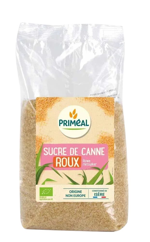Primeal Bruine ruwe rietsuiker bio 1 Kilogram