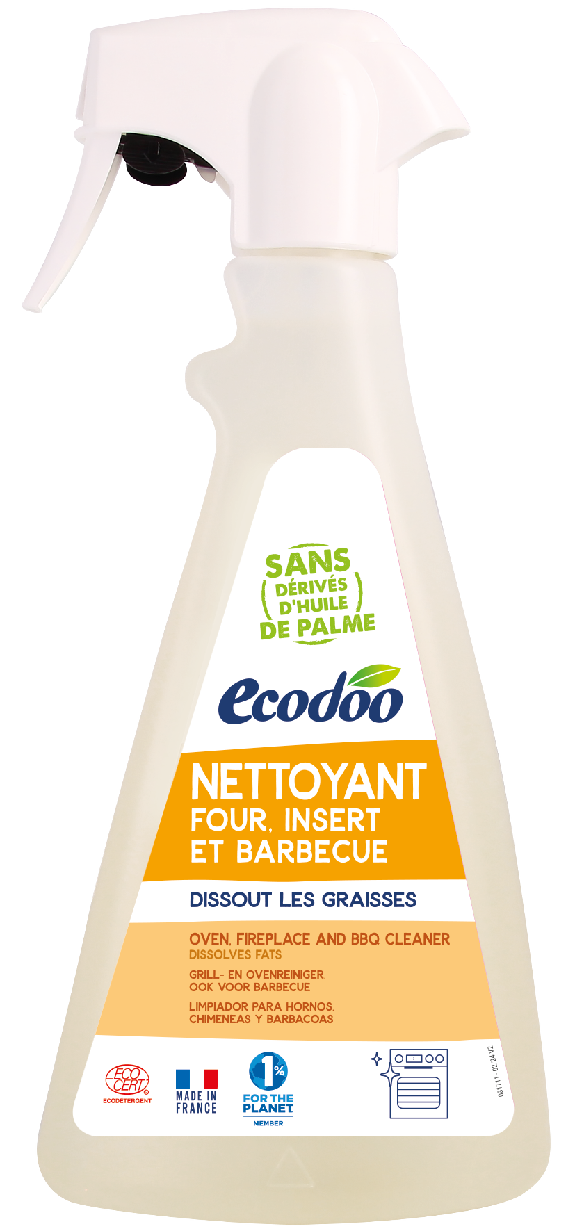 Ecodoo Oven haard en barbecue reiniger bio 500 Milliliter