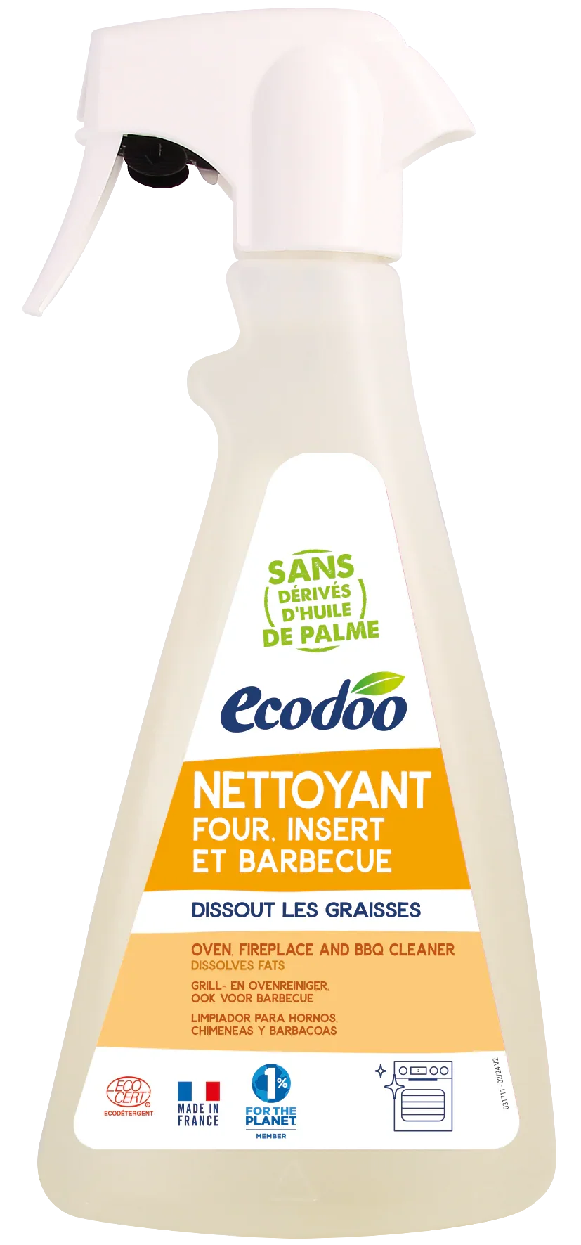 Ecodoo Oven haard en barbecue reiniger bio 500 Milliliter