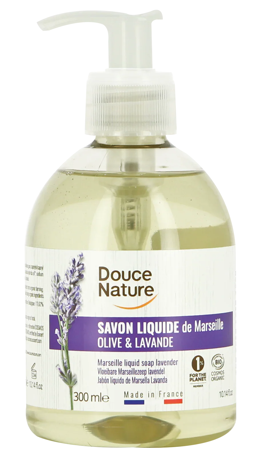 Douce Nature Zeep Marseille vloeibaar lavendel bio 300 Milliliter