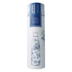 Yoko Drinkfles Toile de Jouy blue isotherm 500ml 1.00 Stuks