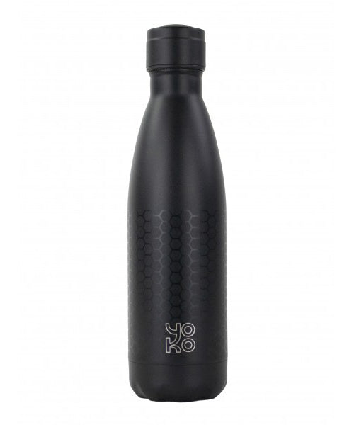 Yoko Drinkfles zwart graphite isotherm 500ml 1 Stuks
